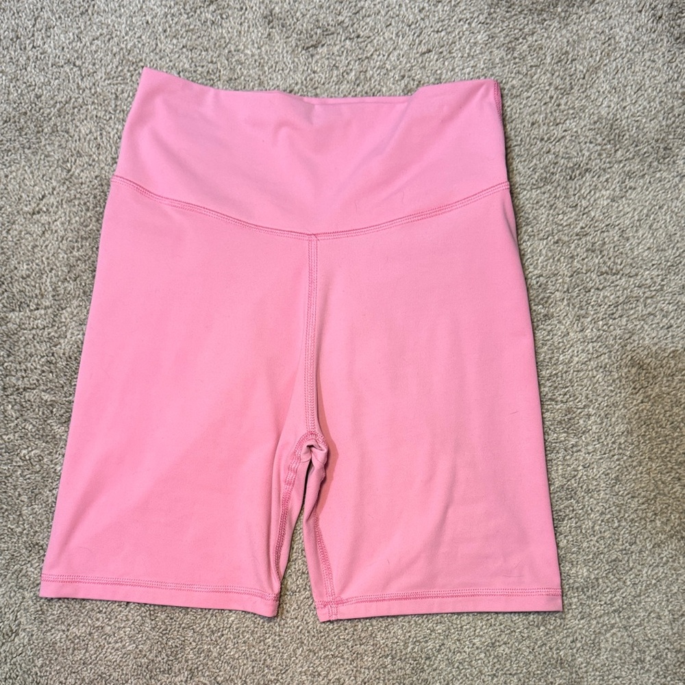 Agent84 x Barbie Blank Booty Scrunch Workout Biker Shorts Pink Sz. L